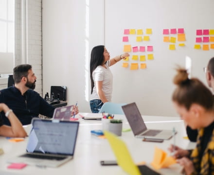 Team training at a workshop